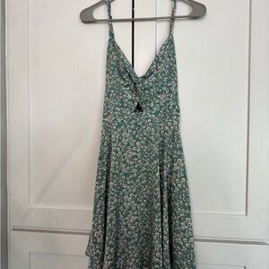 SHEIN Teal Floral Mini Dress